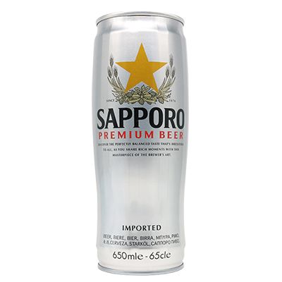 SAPPORO silver can - 650.ml